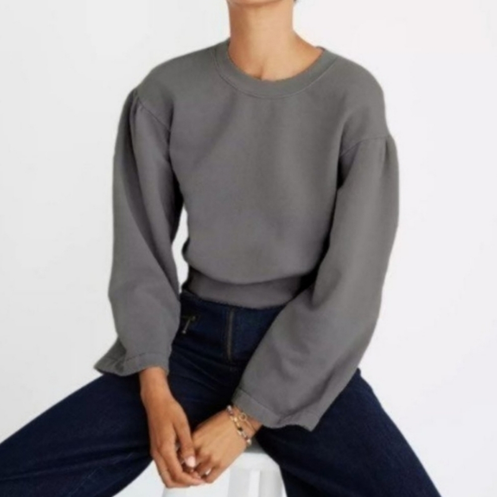 Madewell × Karen Walker Washed Gray Sweatshirt in Size Medium